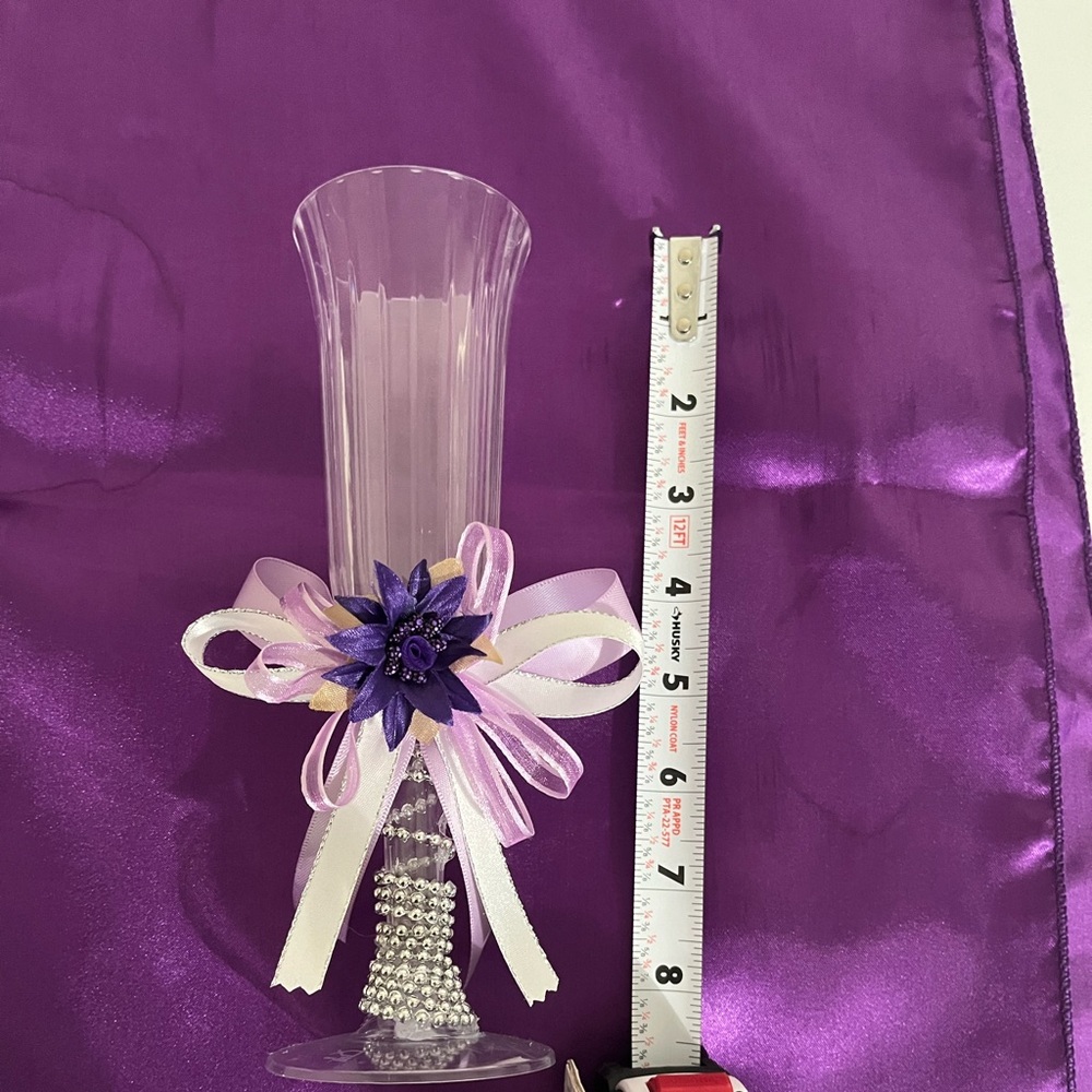 Beautiful plastic champagne flute are beautiful for ,  wedding any other parties